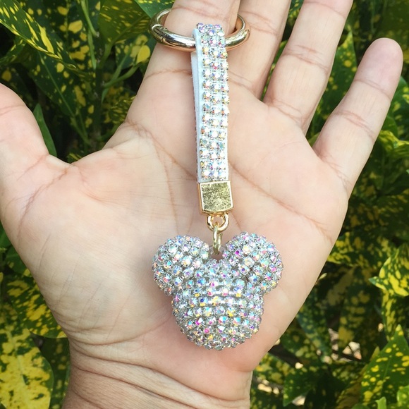 Accessories - Rhinestone Mickey Head Keychain or Bag Charm